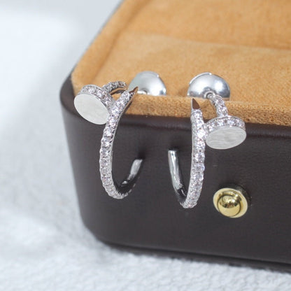 [Kincade Jewelrys]Boucles d'oreilles JUSTE 12,75 mm en argent et diamant