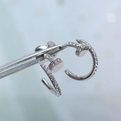 [Kincade Jewelrys]Boucles d'oreilles JUSTE 12,75 mm en argent et diamant