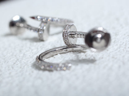 [Kincade Jewelrys]Boucles d'oreilles JUSTE 12,75 mm en argent et diamant