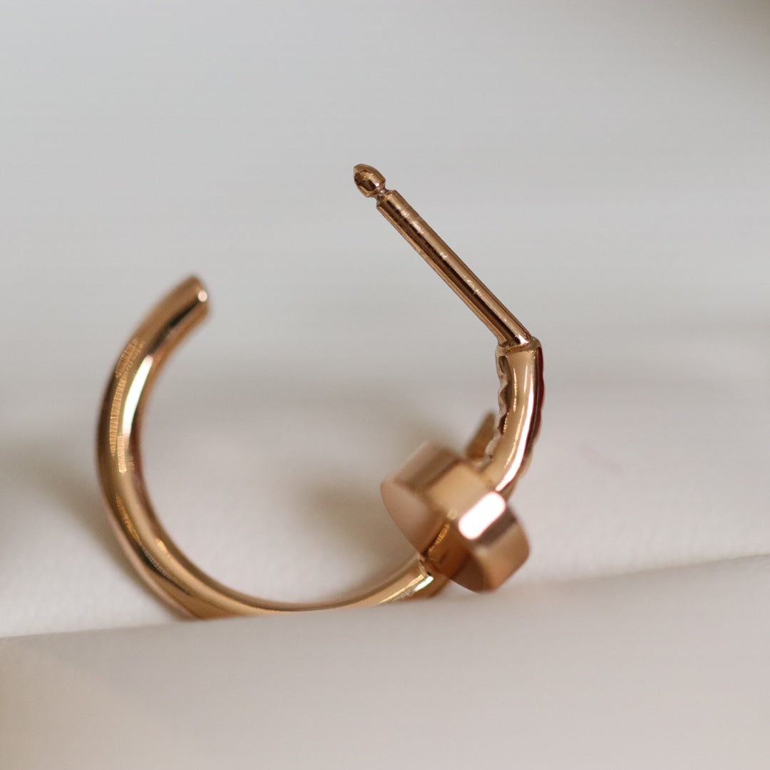 [Kincade Jewelrys]Boucles d'oreilles JUSTE en or rose