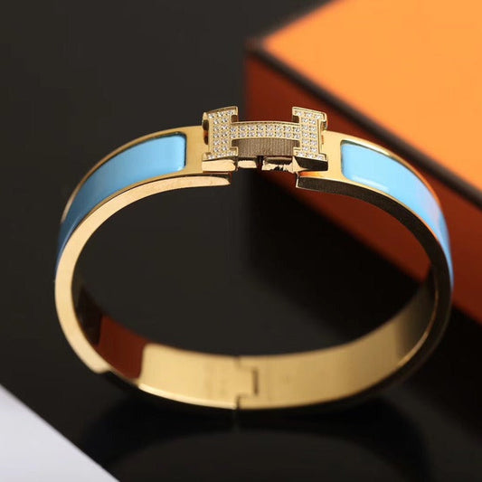 [Kincade Jewelrys] Bracelet H CLOUD BLUE en or et diamants