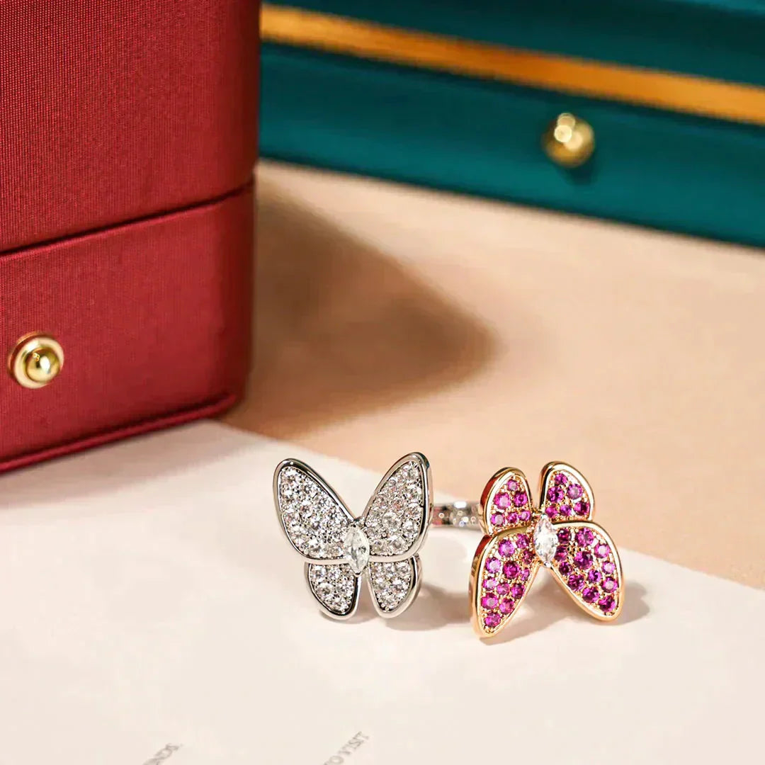 [Kincade Jewelrys]TWIN BUTTERFLY DIAMOND RING