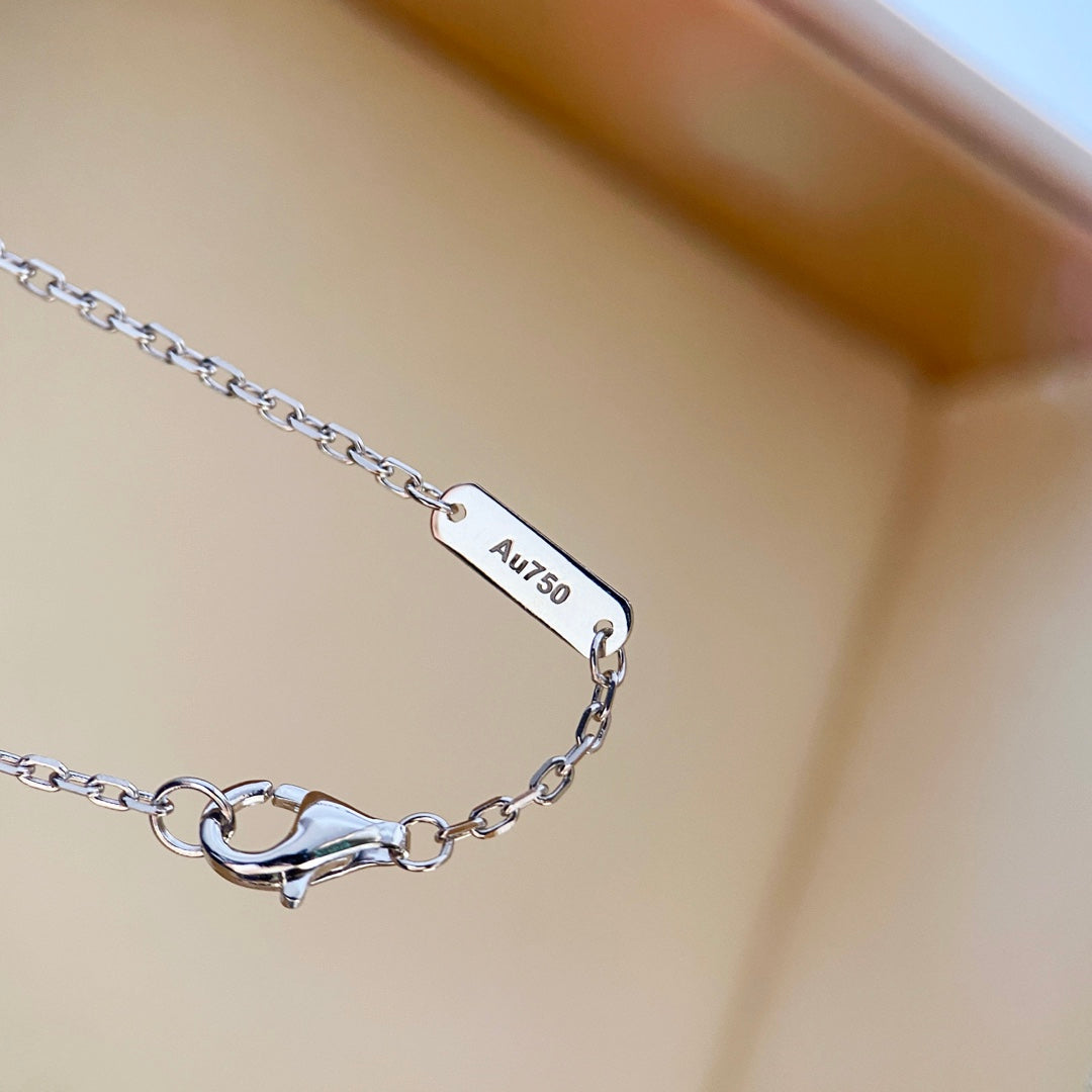 [Kincade Jewelrys]CLOVER DIAMOND NECKLACE SILVER