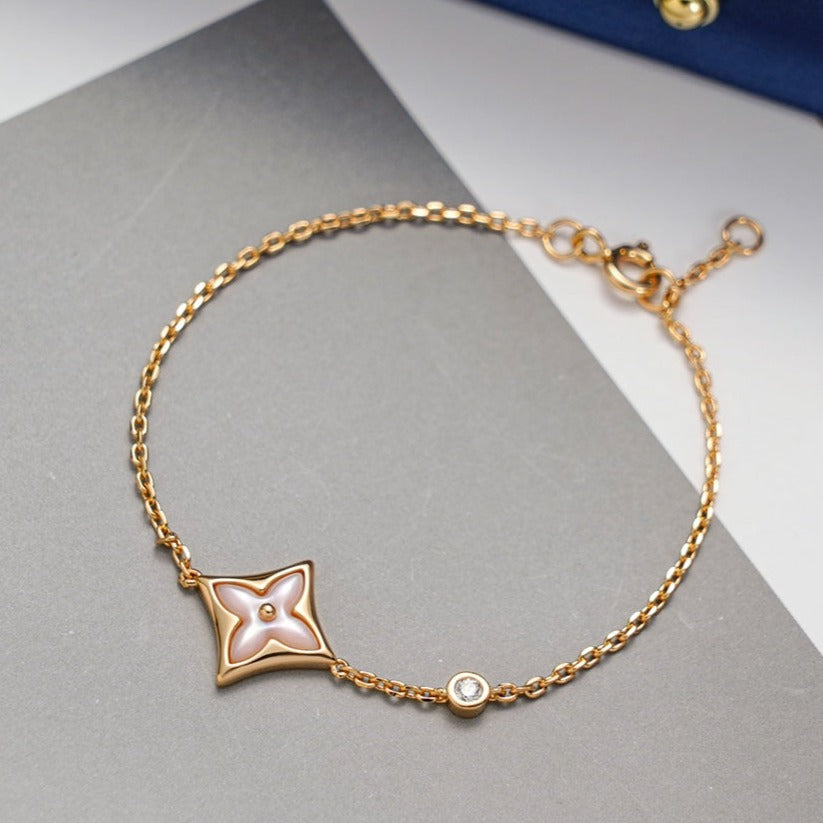 [Kincade Jewelrys]STAR 1 DIAMOND PINK GOLD BRACELET
