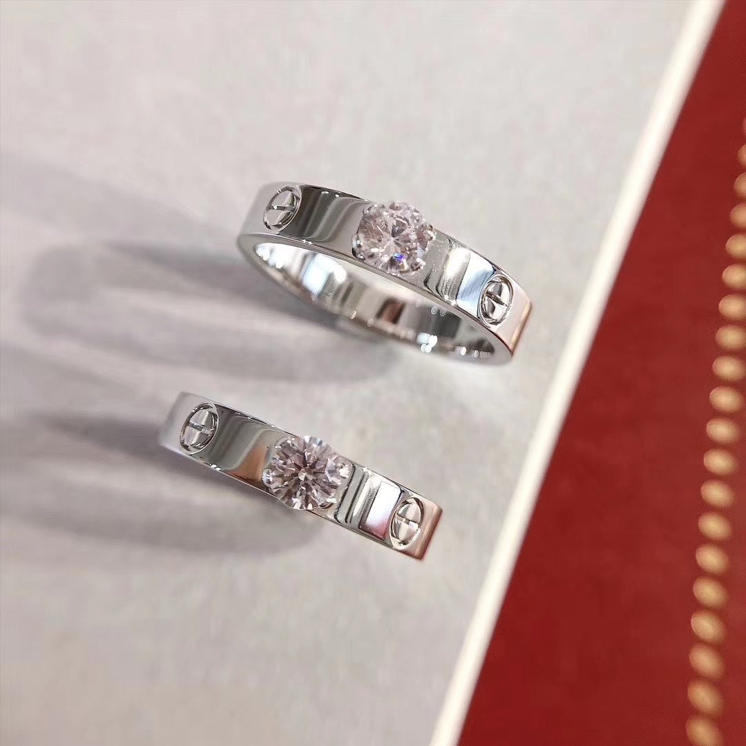 [Kincade Jewelrys]LOVE RING 3.6MM 1 BIG DIAMOND