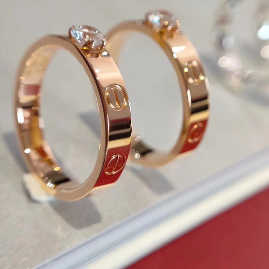 [Kincade Jewelrys] BAGUE D'AMOUR 3,6 MM 1 GROS DIAMANT