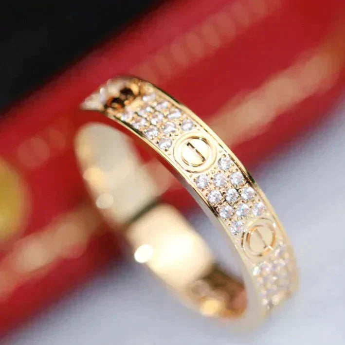 [Kincade Jewelrys]LOVE RING 3.6MM DIAMOND PAVED