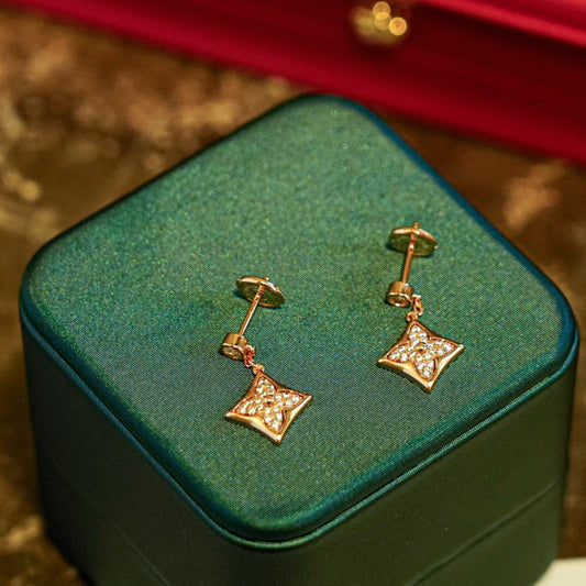 [Kincade Jewelrys]Boucles d'oreilles étoiles diamants en or