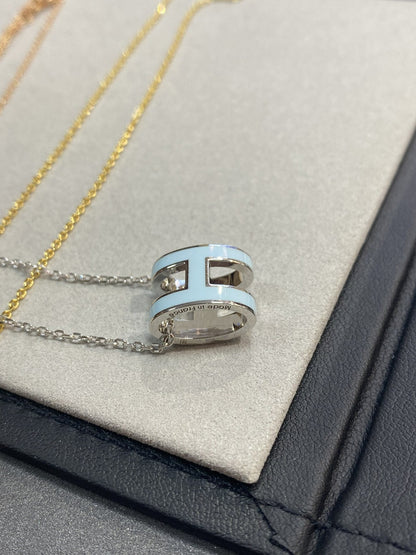 [Kincade Jewelrys] COLLIER POP H BLEU CLAIR