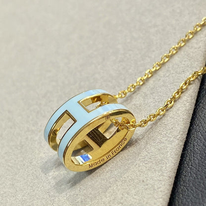 [Kincade Jewelrys] COLLIER POP H BLEU CLAIR