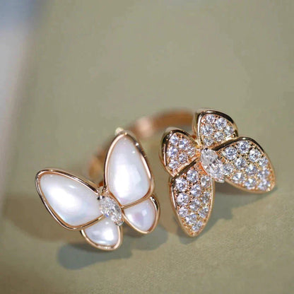 [Kincade Jewelrys] BAGUE PAPILLON DOUBLE DIAMANT