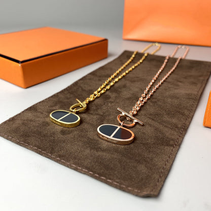 [Kincade Jewelrys] COLLIER CHAÎNE VERSO EN CÉRAMIQUE NOIRE