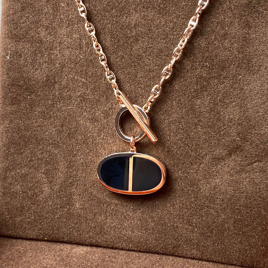 [Kincade Jewelrys] COLLIER CHAÎNE VERSO EN CÉRAMIQUE NOIRE