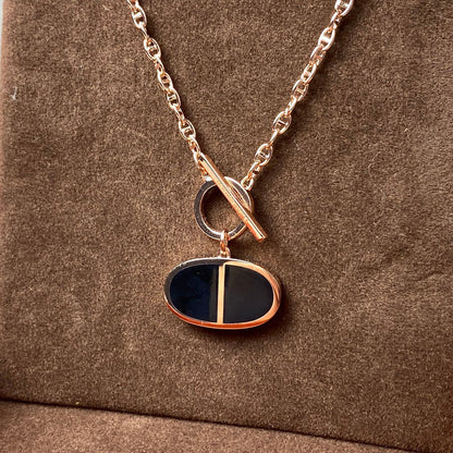 [Kincade Jewelrys] COLLIER CHAÎNE VERSO EN CÉRAMIQUE NOIRE