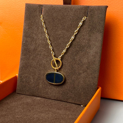 [Kincade Jewelrys] COLLIER CHAÎNE VERSO EN CÉRAMIQUE NOIRE