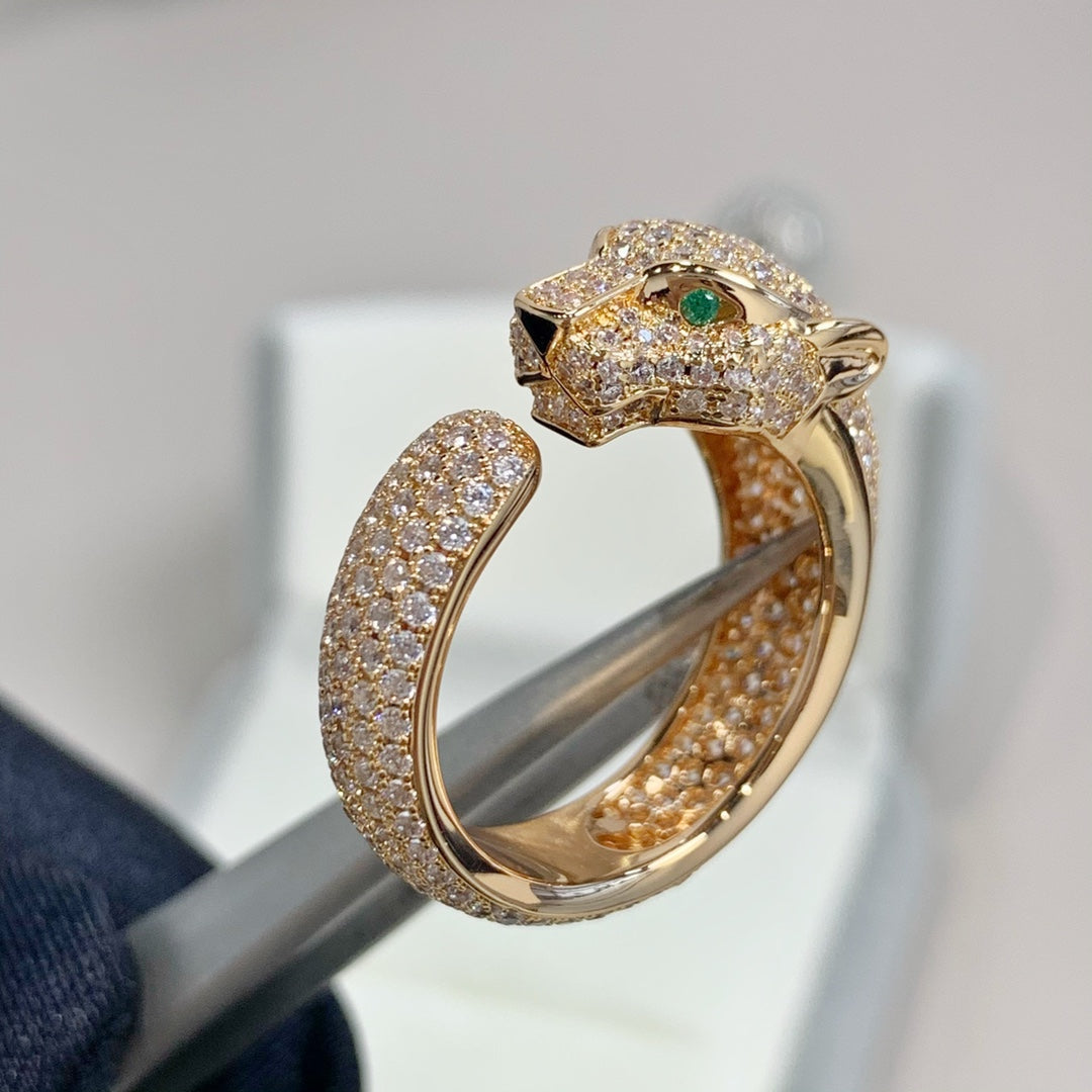 [Kincade Jewelrys] BAGUE PANTHERE EN OR ROSE ET DIAMANT