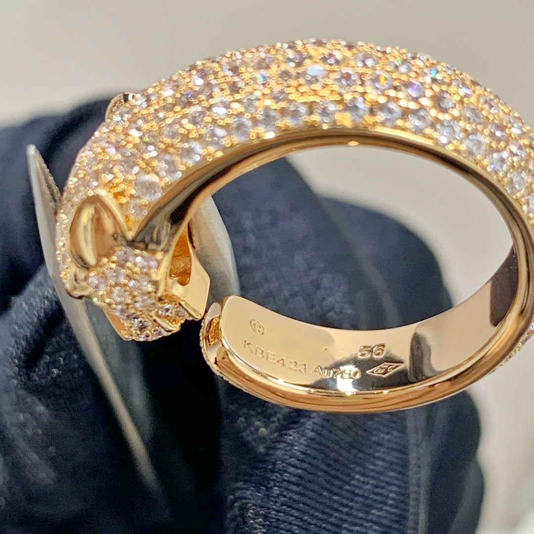 [Kincade Jewelrys] BAGUE PANTHERE EN OR ROSE ET DIAMANT