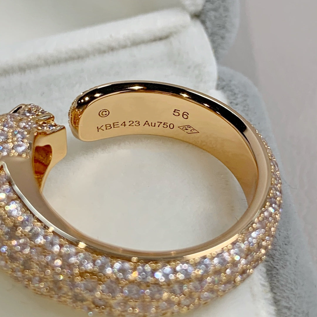 [Kincade Jewelrys] BAGUE PANTHERE EN OR ROSE ET DIAMANT