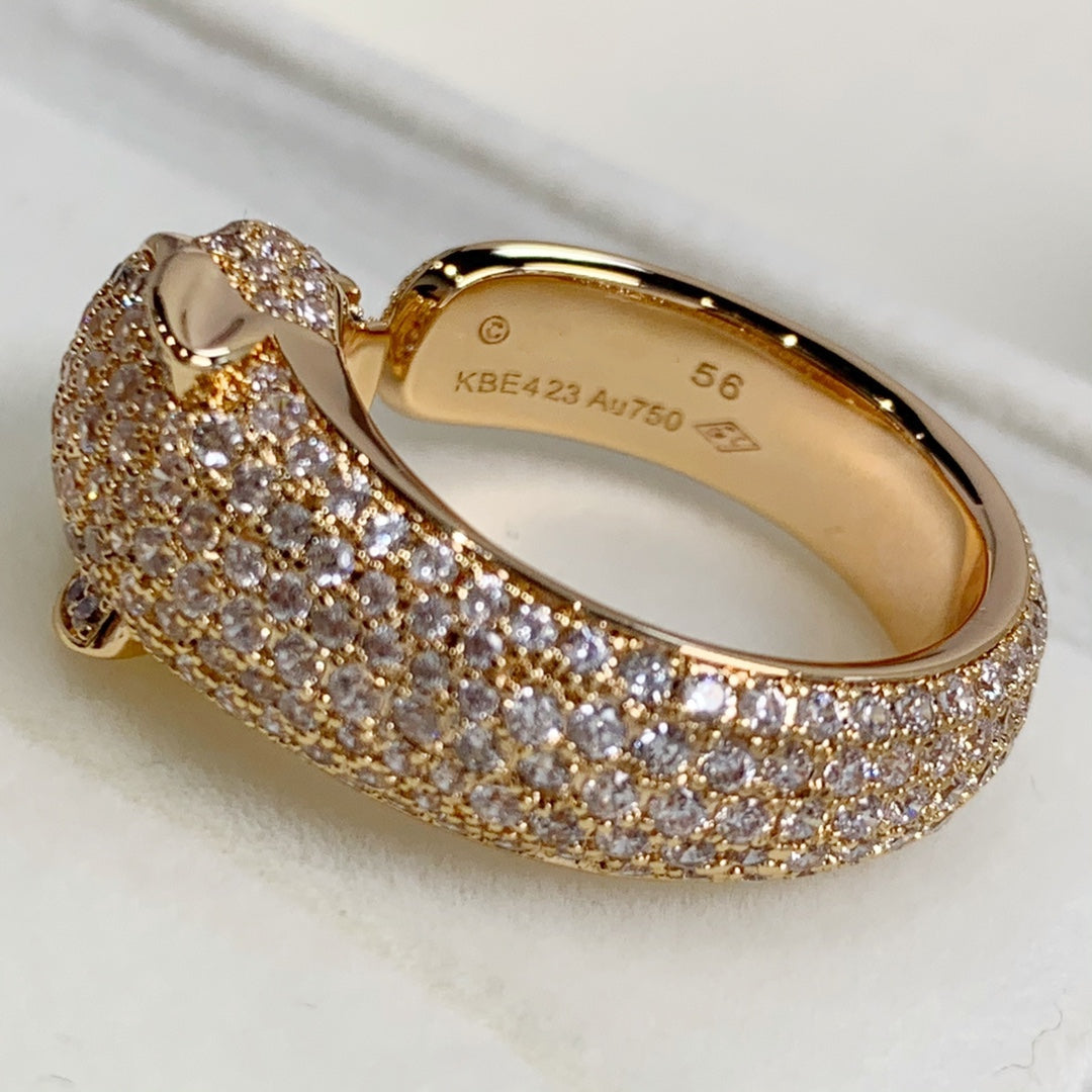 [Kincade Jewelrys] BAGUE PANTHERE EN OR ROSE ET DIAMANT
