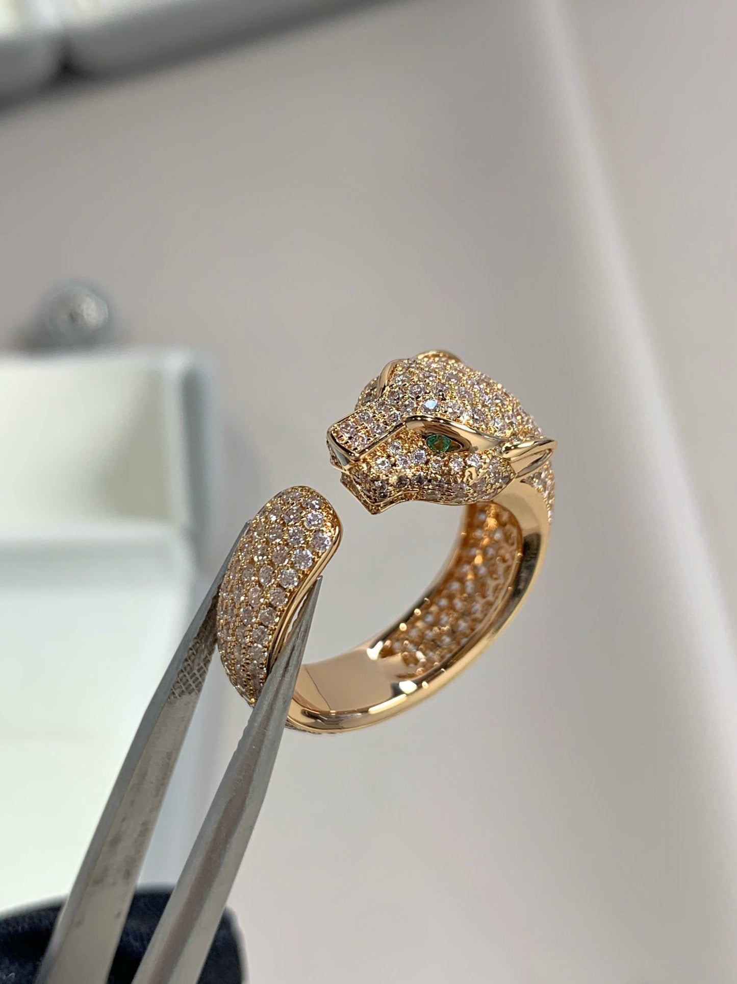 [Kincade Jewelrys] BAGUE PANTHERE EN OR ROSE ET DIAMANT