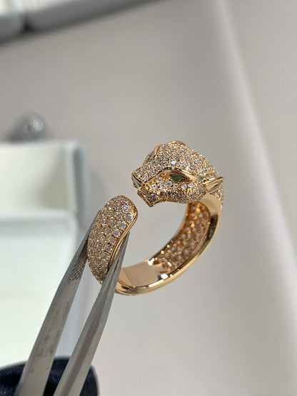 [Kincade Jewelrys] BAGUE PANTHERE EN OR ROSE ET DIAMANT