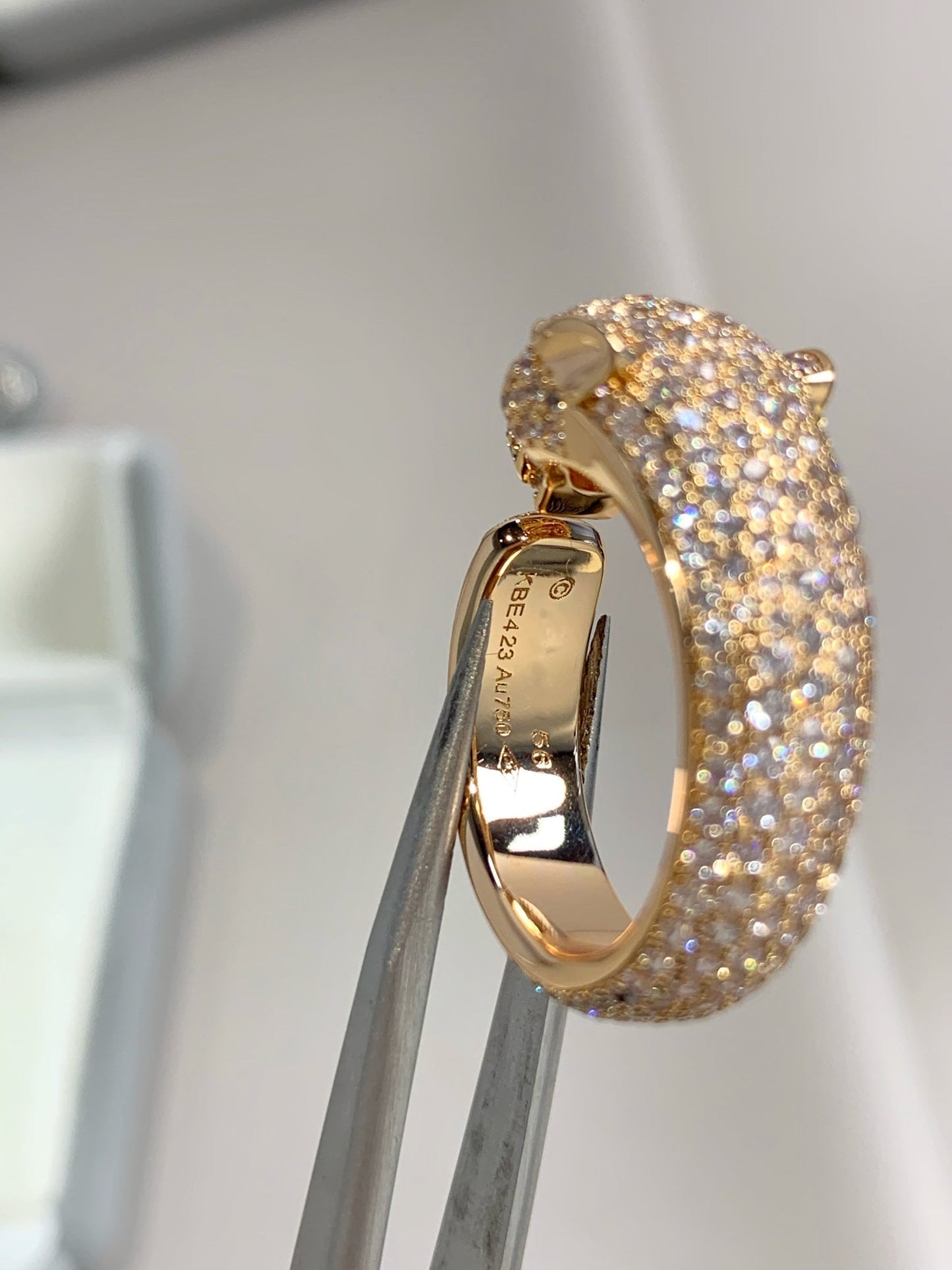 [Kincade Jewelrys] BAGUE PANTHERE EN OR ROSE ET DIAMANT