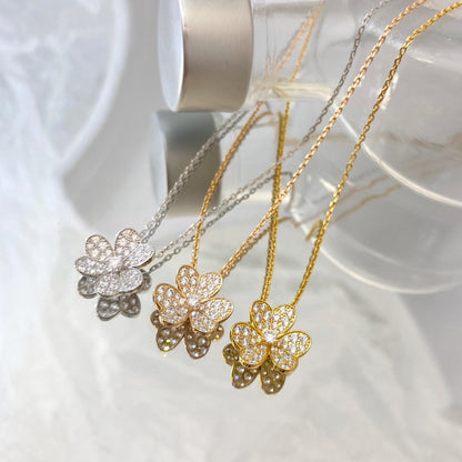 [Kincade Jewelrys]FLOWER DIAMOND NECKLACE