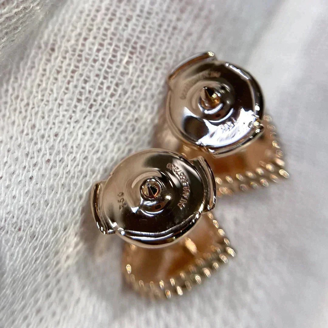 [Kincade Jewelrys]HEART CARNELIAN STUD EARRINGS