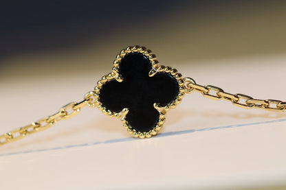 [Kincade Jewelrys] TRÈFLE 20 MOTIFS ONYX OR ROSE