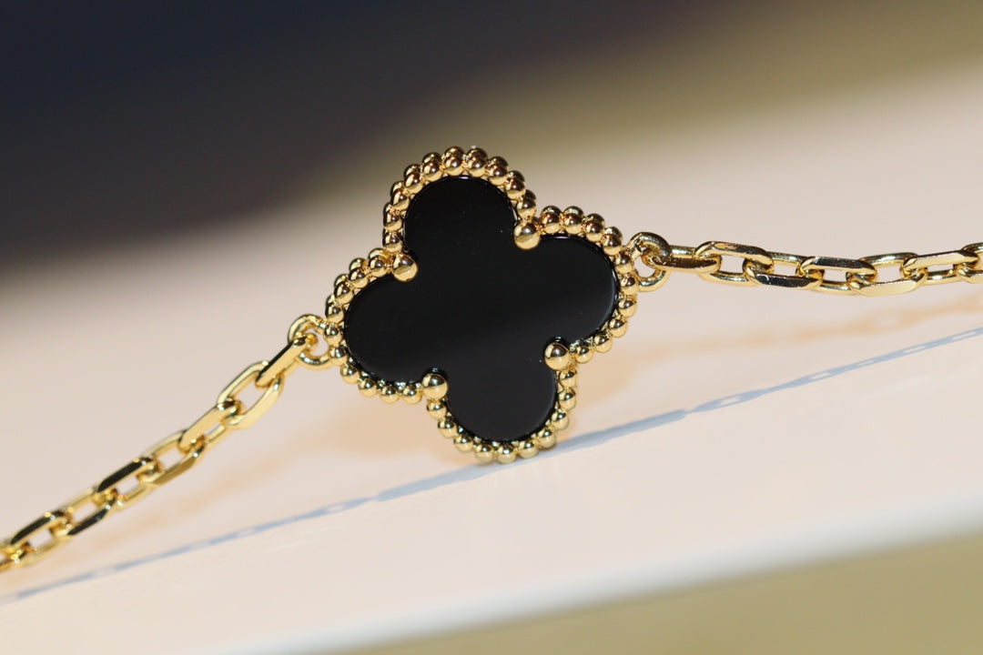 [Kincade Jewelrys] TRÈFLE 20 MOTIFS ONYX OR ROSE