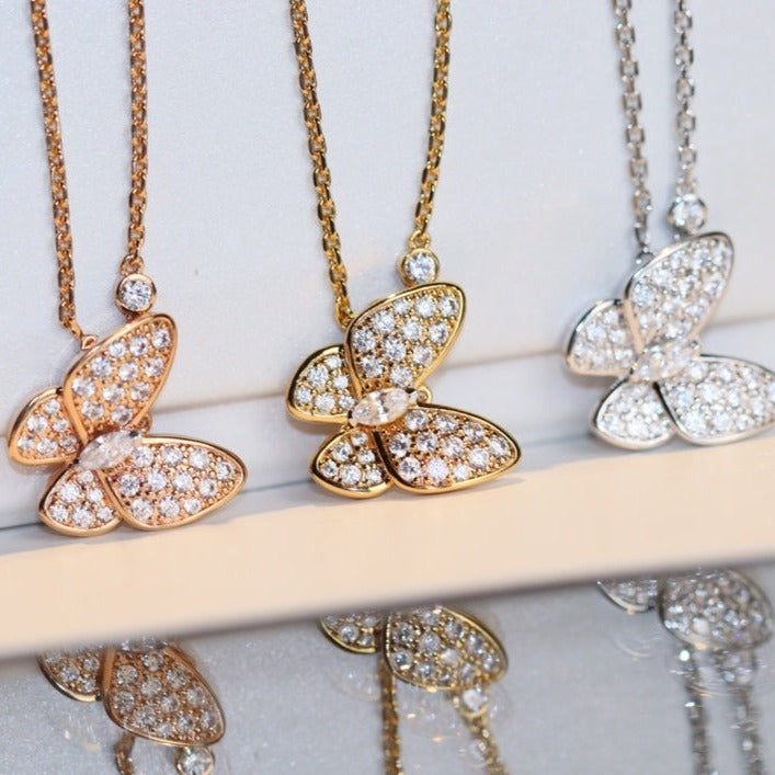 [Kincade Jewelrys]BUTTERFLY DIAMOND NECKLACE