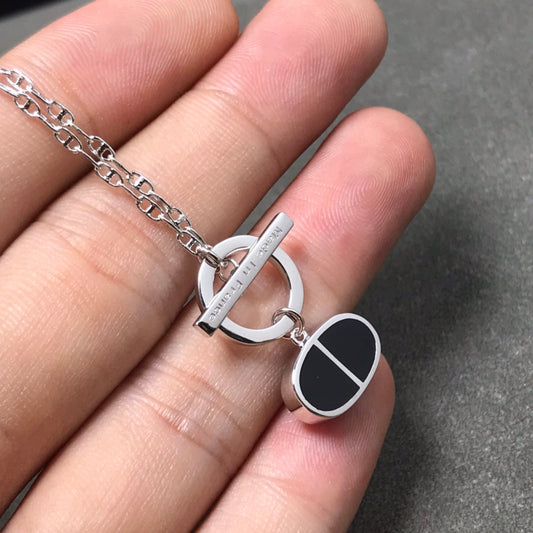 [Kincade Jewelrys] COLLIER CHAÎNE VERSO EN CÉRAMIQUE NOIRE