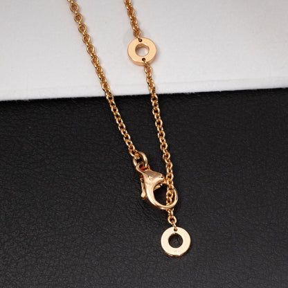 [Kincade Jewelrys] Collier en céramique blanche et diamants ZERO 1, or rose