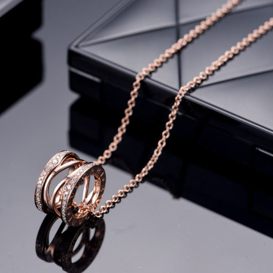 [Kincade Jewelrys] Collier ouvert en or rose et diamants ZERO 1