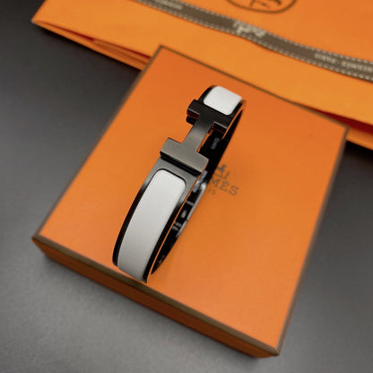 [Kincade Jewelrys] Bracelet H 12 mm en céramique noire et blanche