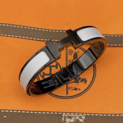 [Kincade Jewelrys] Bracelet H 12 mm en céramique noire et blanche