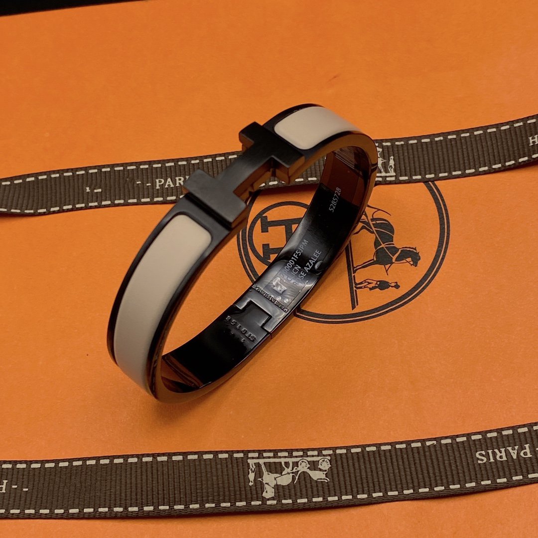 [Kincade Jewelrys]H BRACELET 12MM BLACK BEIGE CERAMIC
