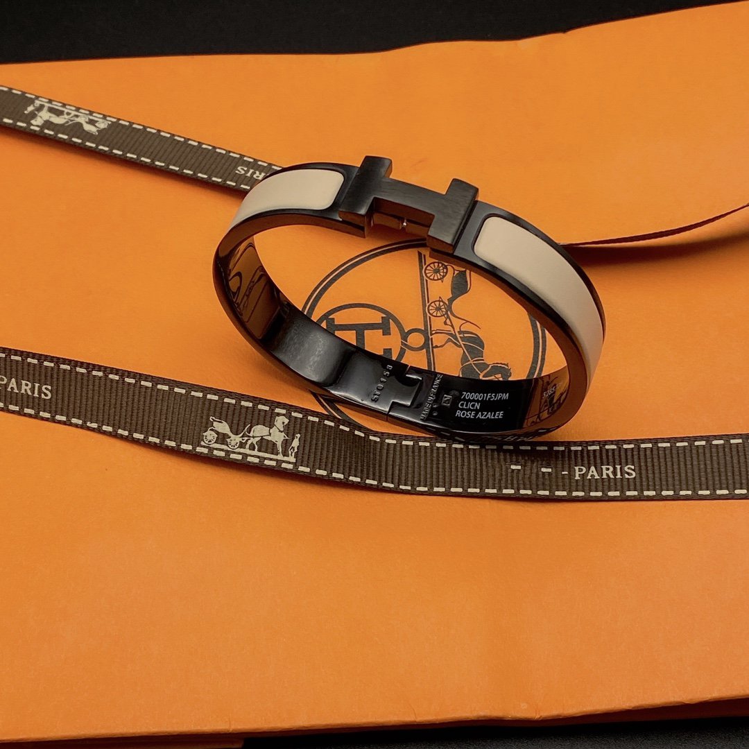 [Kincade Jewelrys]H BRACELET 12MM BLACK BEIGE CERAMIC