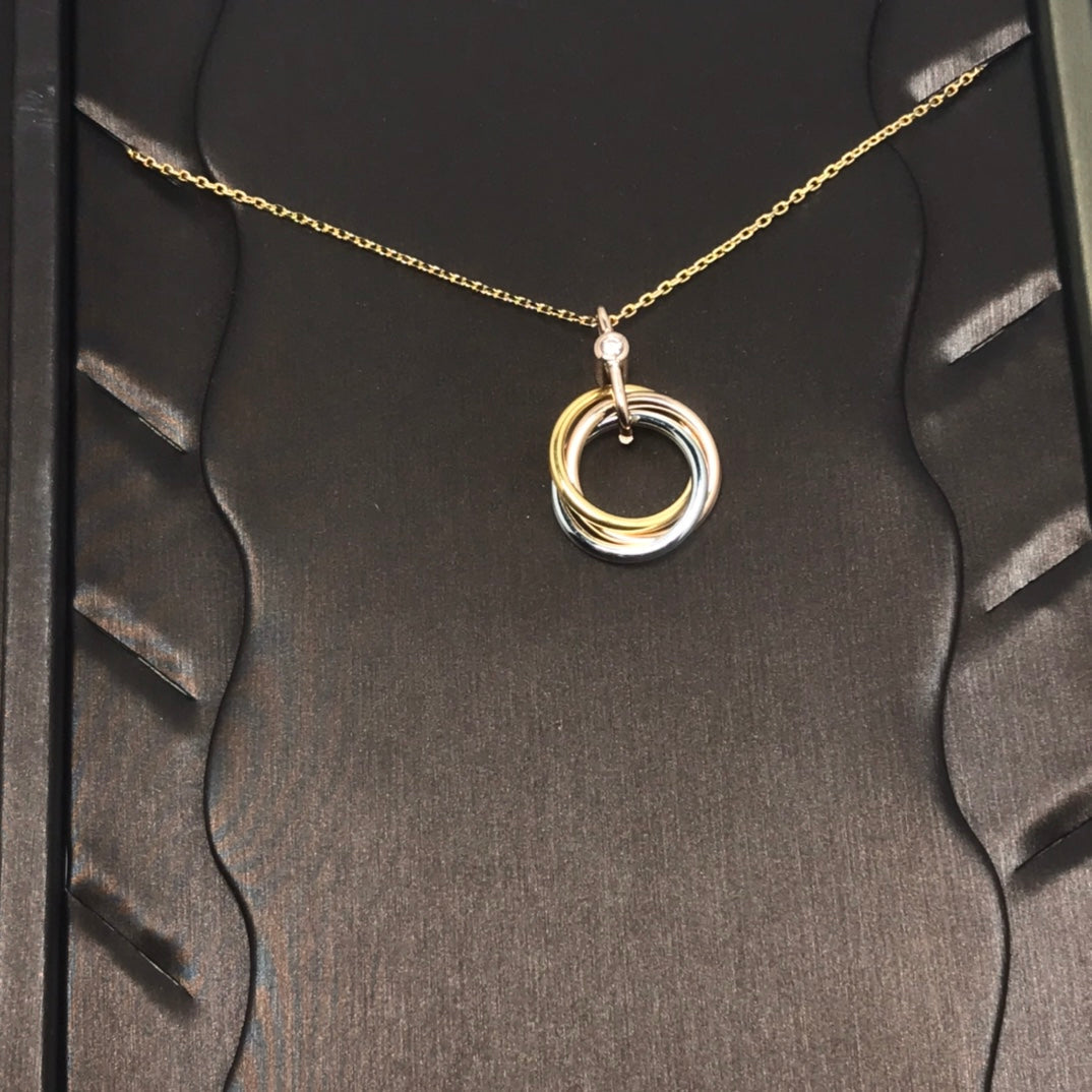 [Kincade Jewelrys] COLLIER TRINITY ARGENT OR OR ROSE
