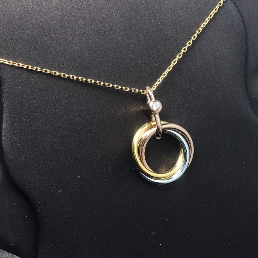 [Kincade Jewelrys] COLLIER TRINITY ARGENT OR OR ROSE