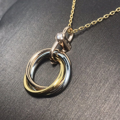 [Kincade Jewelrys] COLLIER TRINITY ARGENT OR OR ROSE