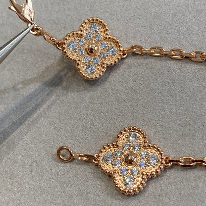 [Kincade Jewelrys] BRACELET TRÉFLE 5 MOTIFS EN DIAMANTS