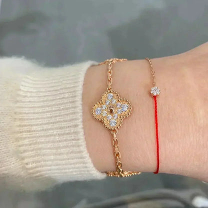 [Kincade Jewelrys] BRACELET TRÉFLE 5 MOTIFS EN DIAMANTS