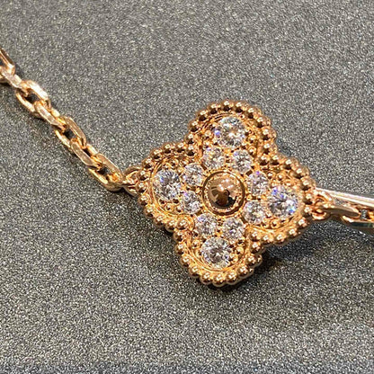 [Kincade Jewelrys] BRACELET TRÉFLE 5 MOTIFS EN DIAMANTS