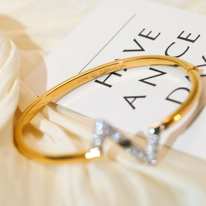 [Kincade Jewelrys]VOLTE UPSITE DOWN GOLD DIAMOND BRACELET