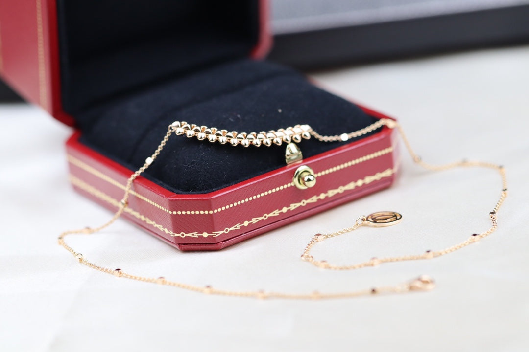 [Kincade Jewelrys]CLASH PINK GOLD NECKLACE