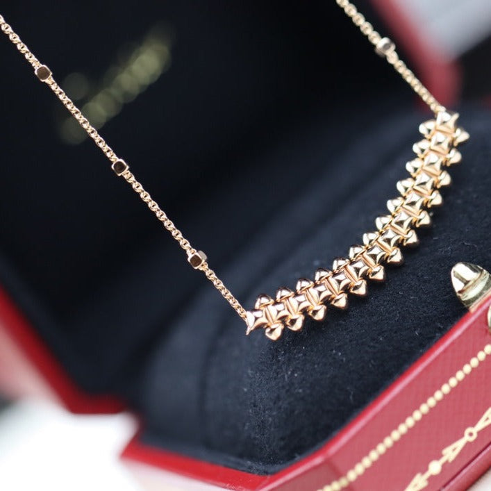 [Kincade Jewelrys]CLASH PINK GOLD NECKLACE