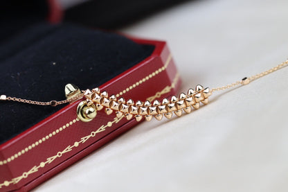 [Kincade Jewelrys]CLASH PINK GOLD NECKLACE