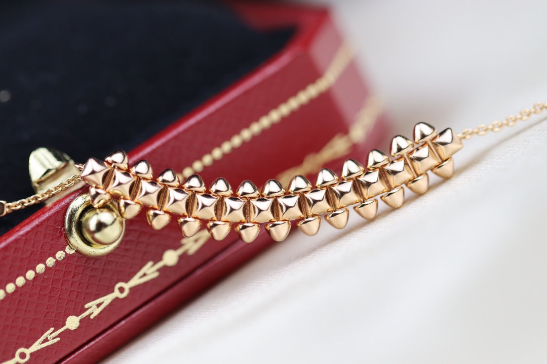 [Kincade Jewelrys]CLASH PINK GOLD NECKLACE