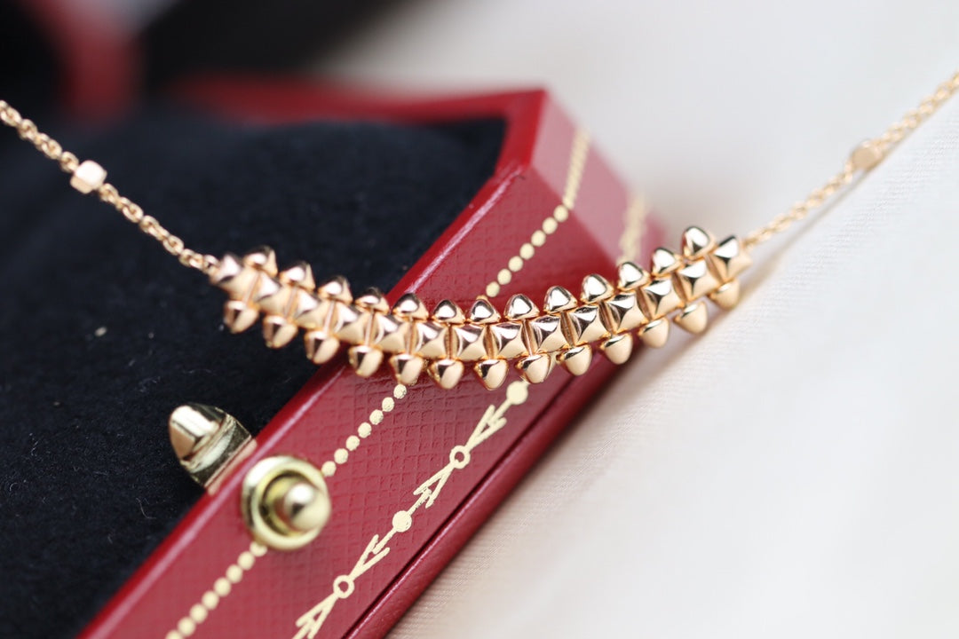 [Kincade Jewelrys]CLASH PINK GOLD NECKLACE